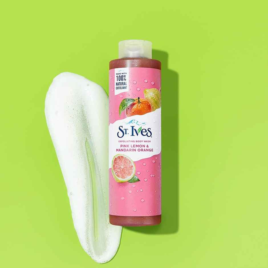 St. Ives Exfoliating Pink Lemon & Mandarin Orange Shower Gel | For Radiant Skin