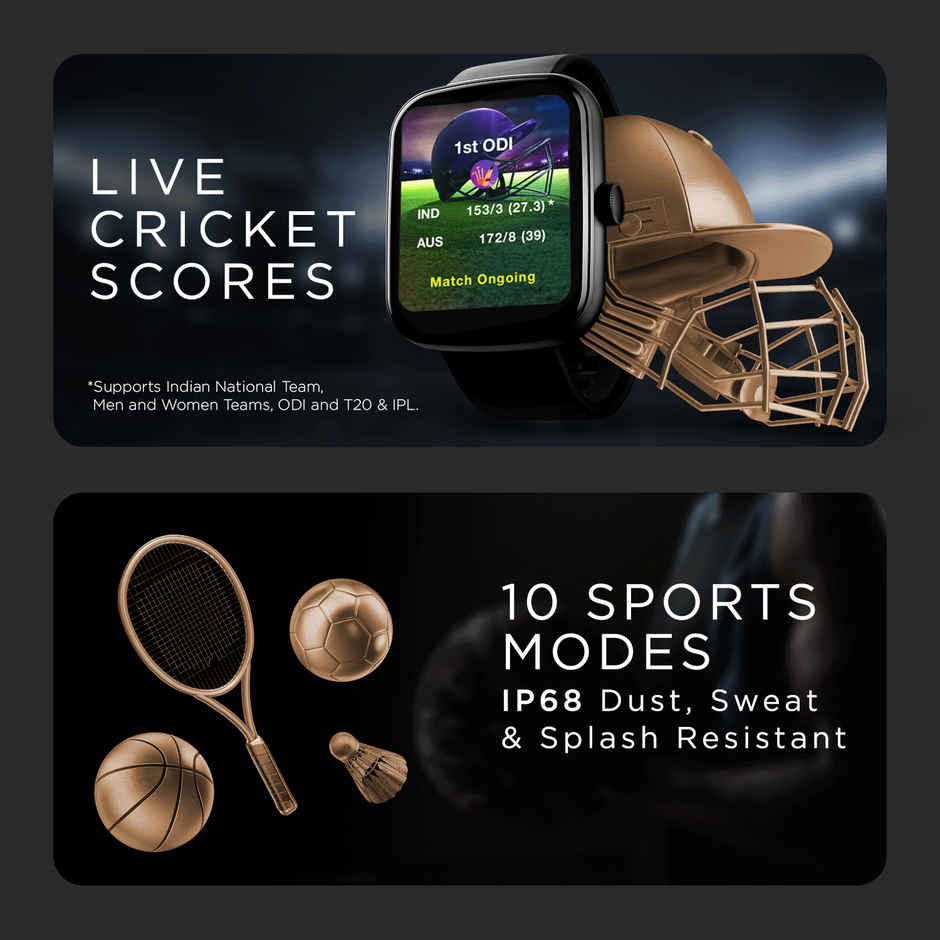 boAt Wave Lynk Voice Smartwatch | 1.69" Display | BT Calling | 7 Days Battery - Active Black