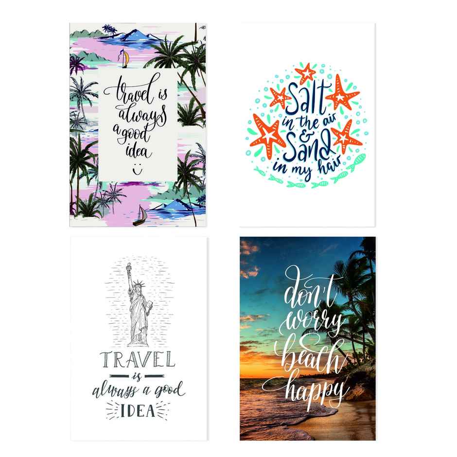 Paper Plane Design Travel Theme Wall Posters | Set of 10 | (12 Inch x 18 Inch) D5