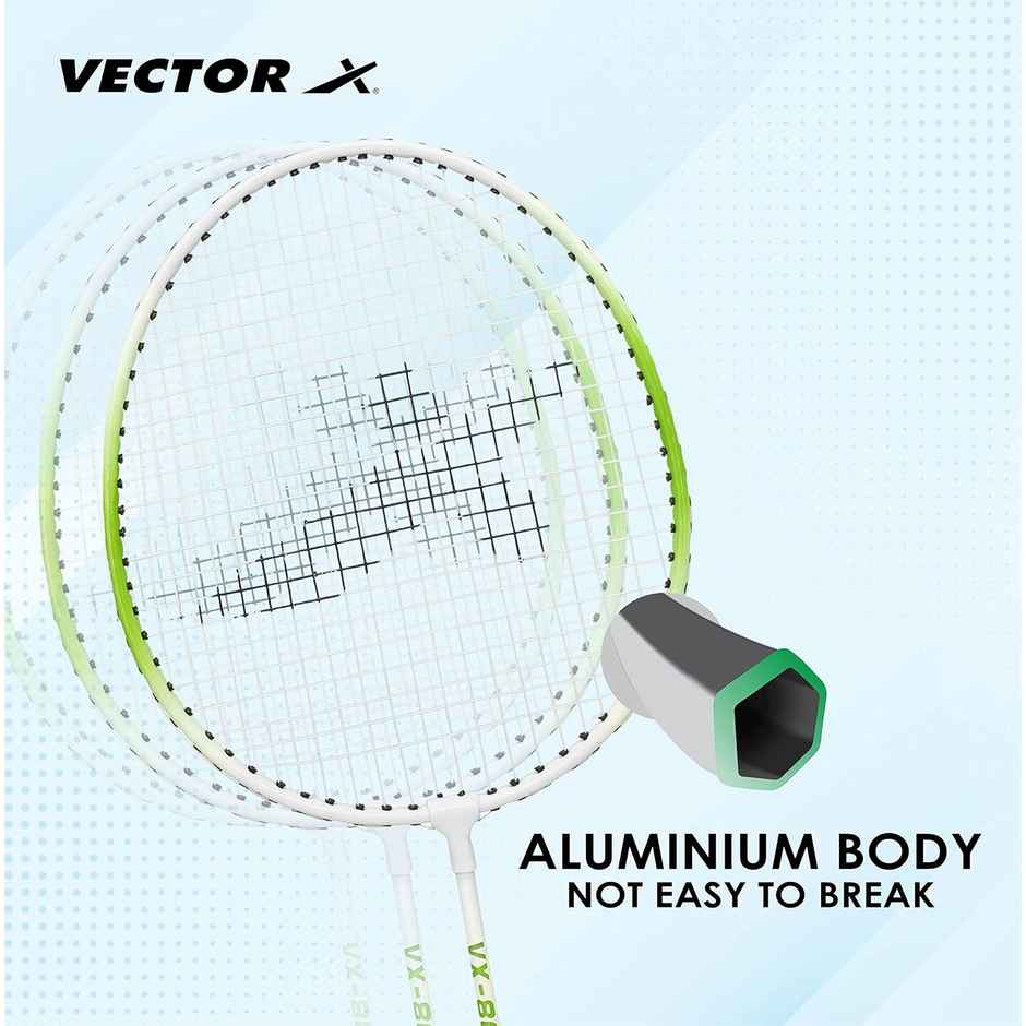 Vector X VXB-80 Badminton Racquet | Aluminum Head Steel Shaft | Lightweight - Assorted
