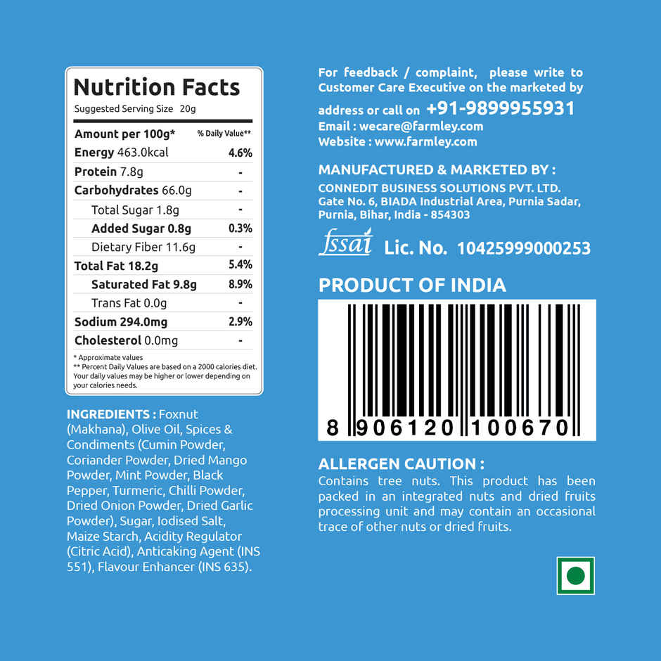 Farmley Minty Pudina Makhana Roasted In Olive Oil