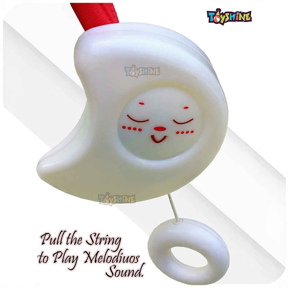 Toyshine Musical Cot Mobile Pull Function Melodious Moon Soothing Sound Sleep Toy For Babies - Moon
