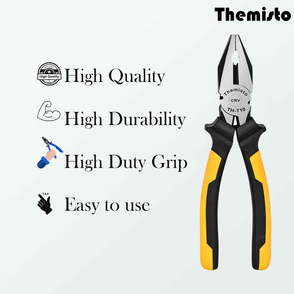 Themisto 8 Inch Combination Plier Crv (Yellow)