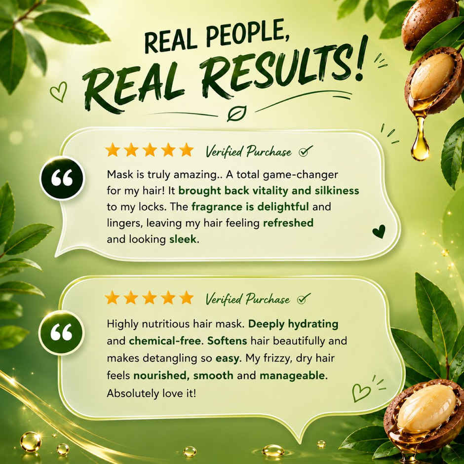 Herbal Essences, Argan Oil Hair Mask, Sulfate Free, For Damaged Hair