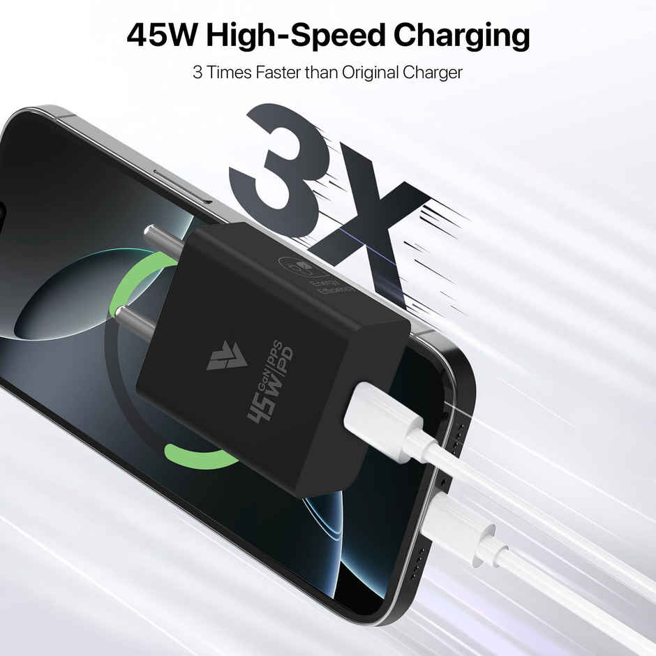 Fast Charger Adapter | 45 W | Type-C | Black