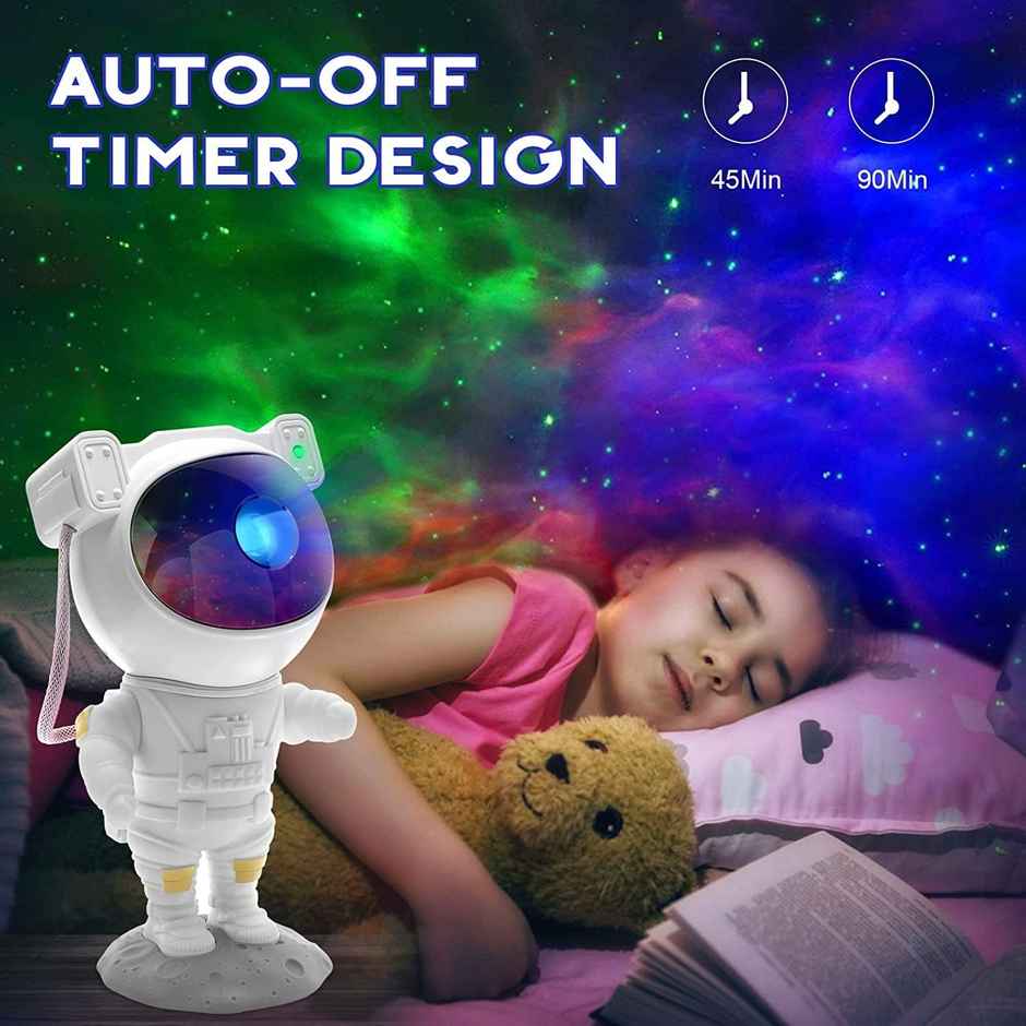 Kidara Astronaut Galaxy Projector Pro | Star Night Lamp For Kids | For Age 3+ | Pearl White