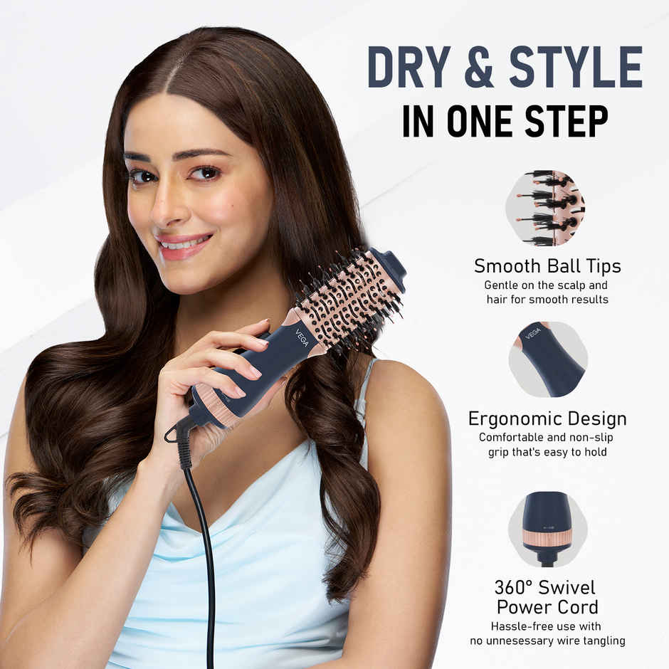 VEGA LitStyle L4 Volumizer Hair Dryer Brush | Hot Air Hair Dryer Brush for Women | Blow Dry