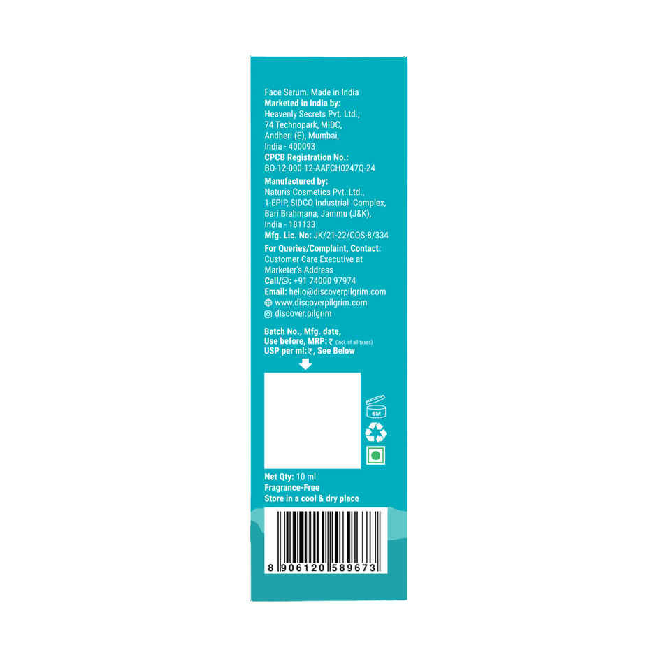 Pilgrim 10% Niacinamide Face Serum with Kojic Acid for Acne Marks, Clear & Glowing Skin