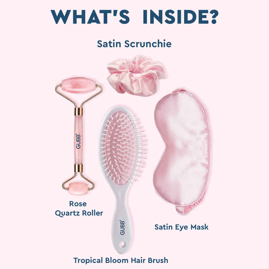 GUBB Beauty Essentials Set Massager Eye Mask Brush and Scrunchie