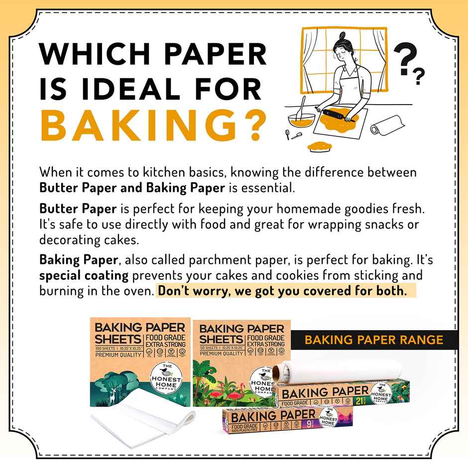 The Honest Home Company Butter Paper | 21 Meter