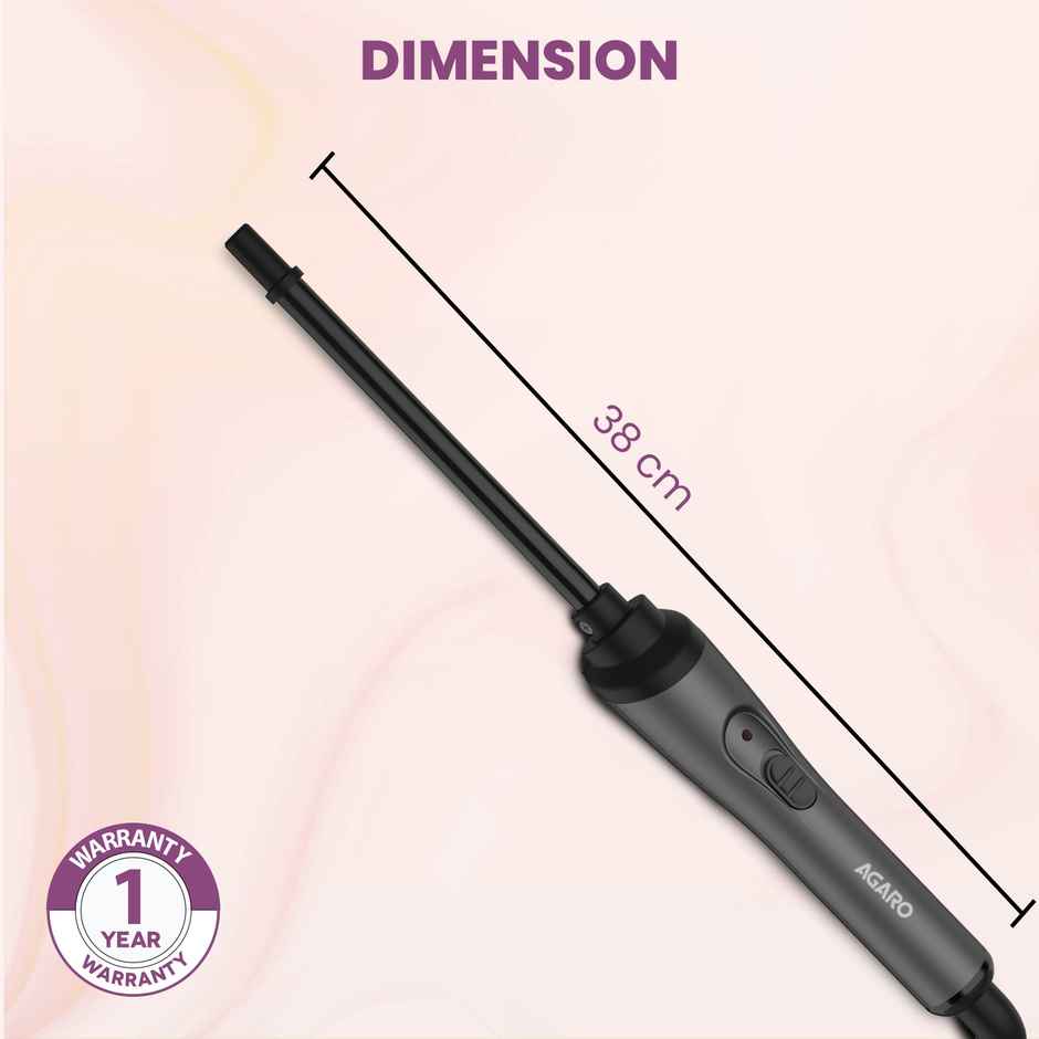 Agaro Hair Curler With 10Mm Barrel, Rod, Tong, Ceramic Coated Plates, Cool Touch Tip, Fast Heating