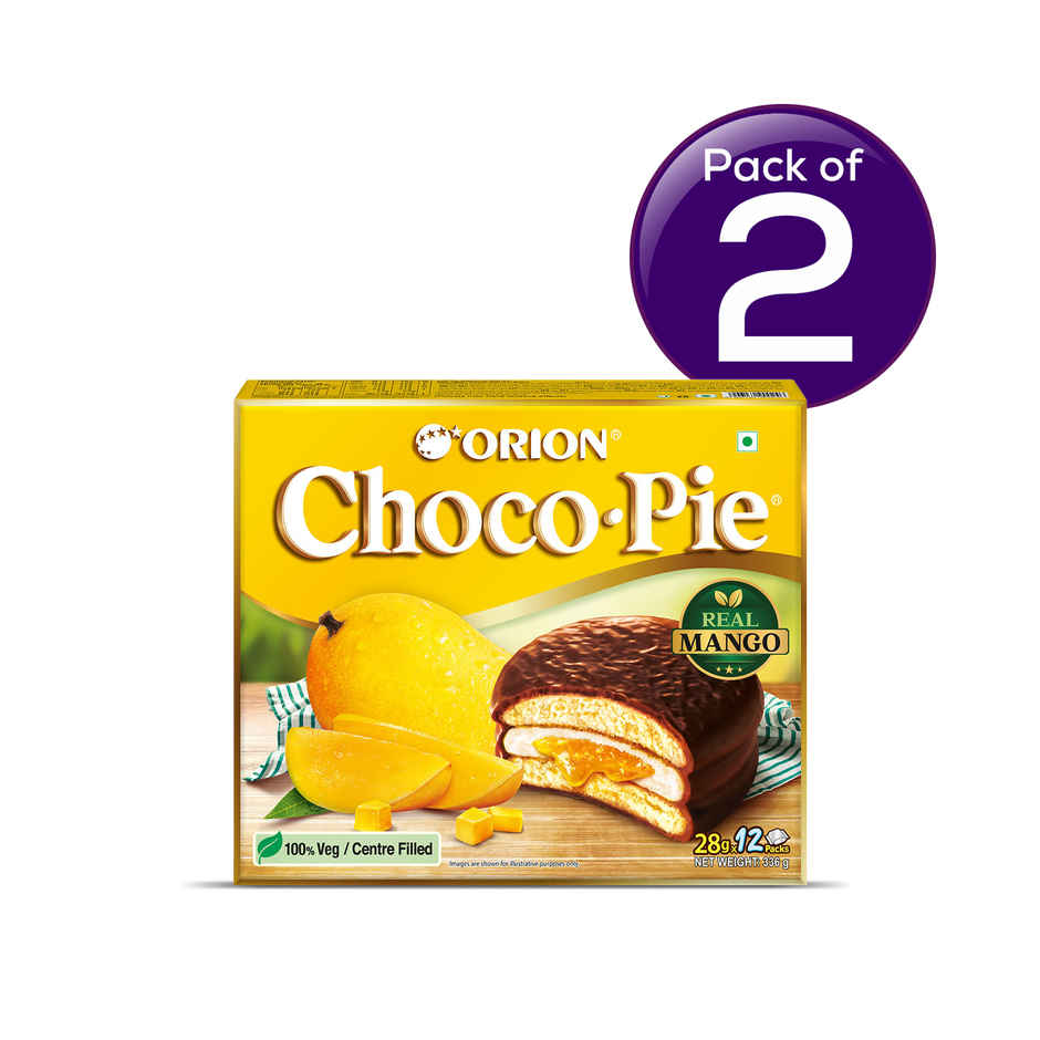 Orion Mango Choco Pie | Maida-free, Palm Oil-freeand Sugar-free Combo