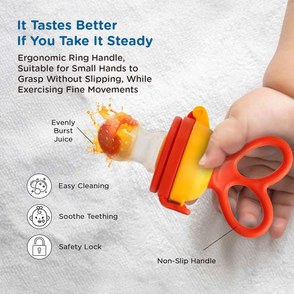 Mee Mee Baby Food Feeder for Babies/Newborns (Orange)