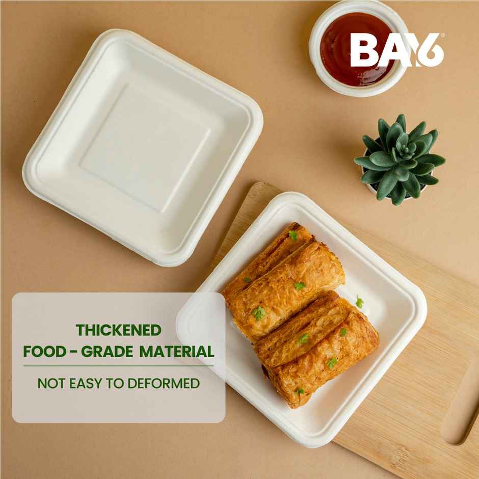 Square Disposable Plate | 6 inch | BAY6