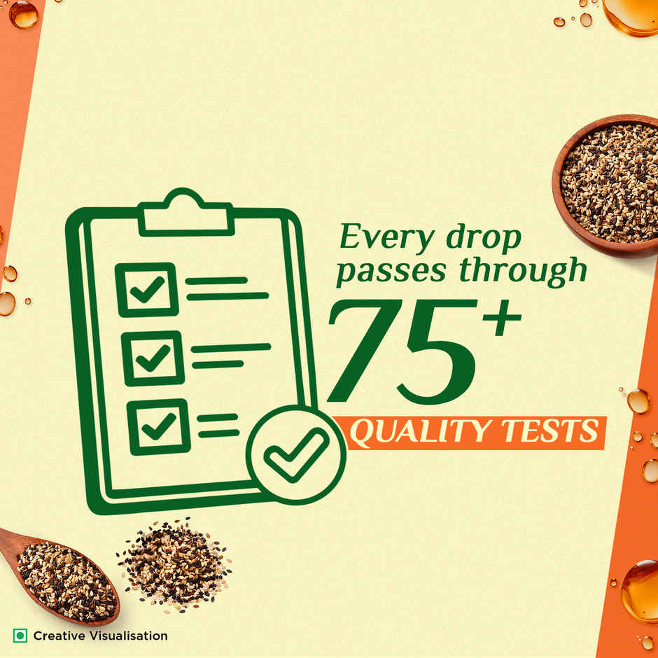 Saffola Sesame (Til-Gingelly) Seed Cold Pressed Oil | Helps Lower Cholesterol