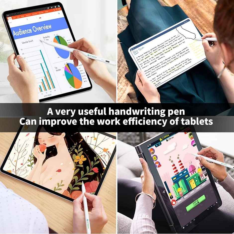 STRIFF iPad Pencil NO.1 Sales in US&EU,13 Mins Fast Charge Stylus Pen for iPad with Palm Rejection for 2018-2025 iPad Air 3/4/5/M2/M3, iPad mini 5/6, iPad 6/7/8/9/10/11, iPad Pro 11",12.9"&M4 - White
