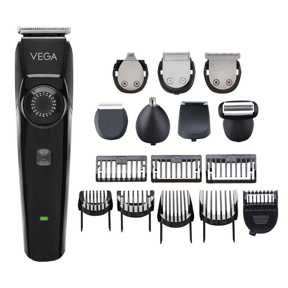 Vega OG 15 in 1 Trimmer for Men | 3 Hrs Runtime | USB Type C | VHTH-37