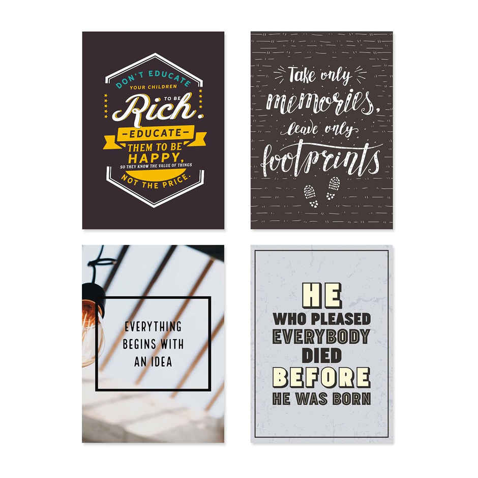 Paper Plane Design Wall Posters For Office Decor | Set of 10 | Size | 12 Inch x 18 Inch | D17