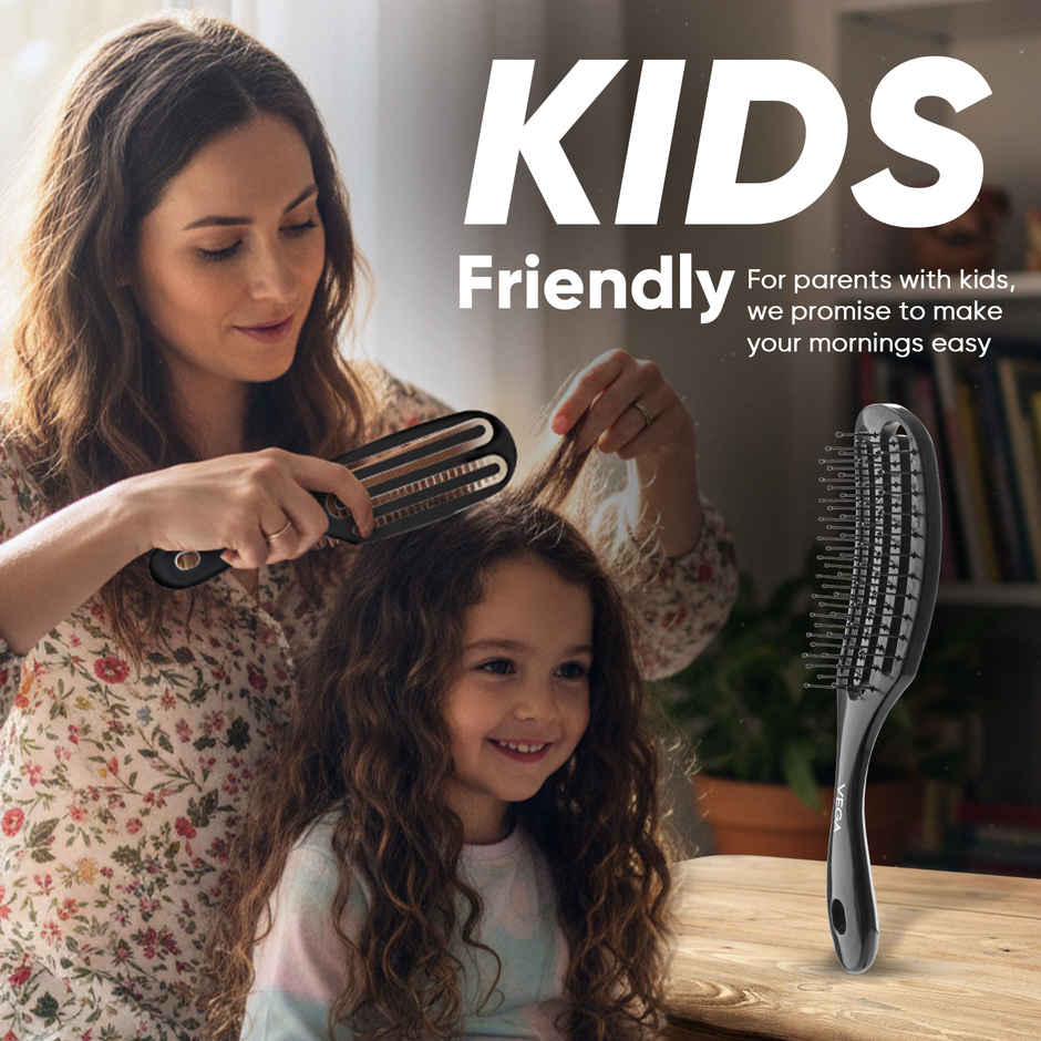 Vega Detangling Brush for Women, Men & Children, Wet & Dry Use (DTB-02)