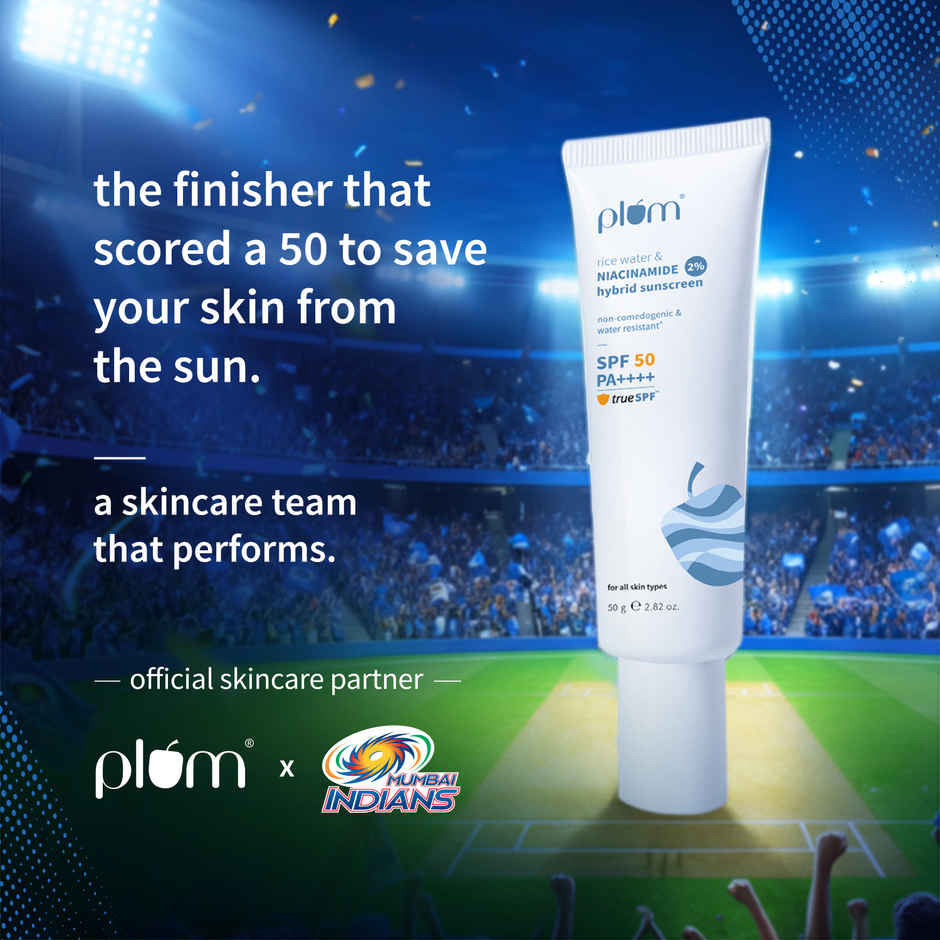 Plum 2% Niacinamide & Rice Water Hybrid Face Sunscreen With SPF 50