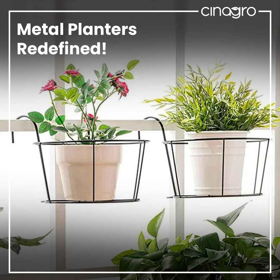 Cinagro Gardening Metal Hanging Planters - Hanging Haven - 2 Pack