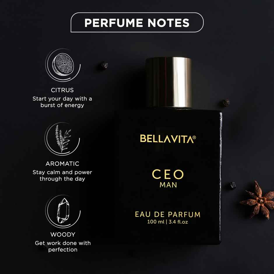 Bella Vita Organic Ceo Man Eau De Parfum For Men Long-Lasting Hints Of Lemon And Sugar