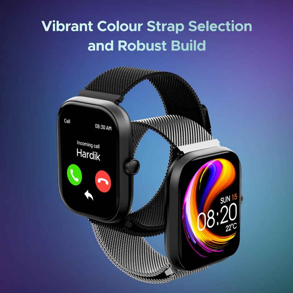 boAt Wave Sigma 3 Smart Smartwatch | 2.01" Display | BT Calling - Metal Black