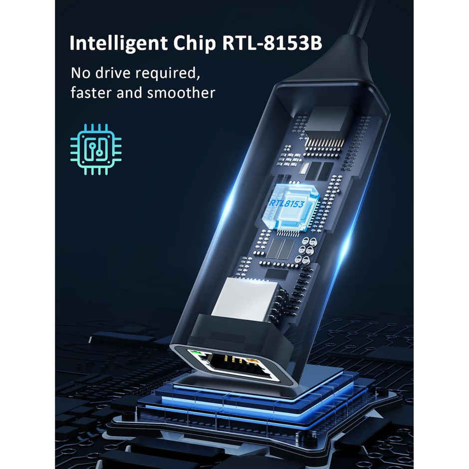 Sounce Usb 2.0 To Rj45 Ethernet Adapter, Usb To 10/100/1000 Gigabit Ethernet Lan Network Adapter, Black