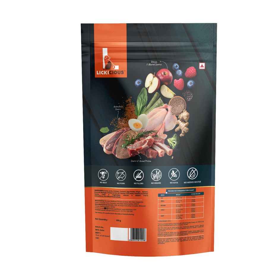 LICKICIOUS Dog Treats for Growth & Immunity | Duck - Fish - Chicken & Egg