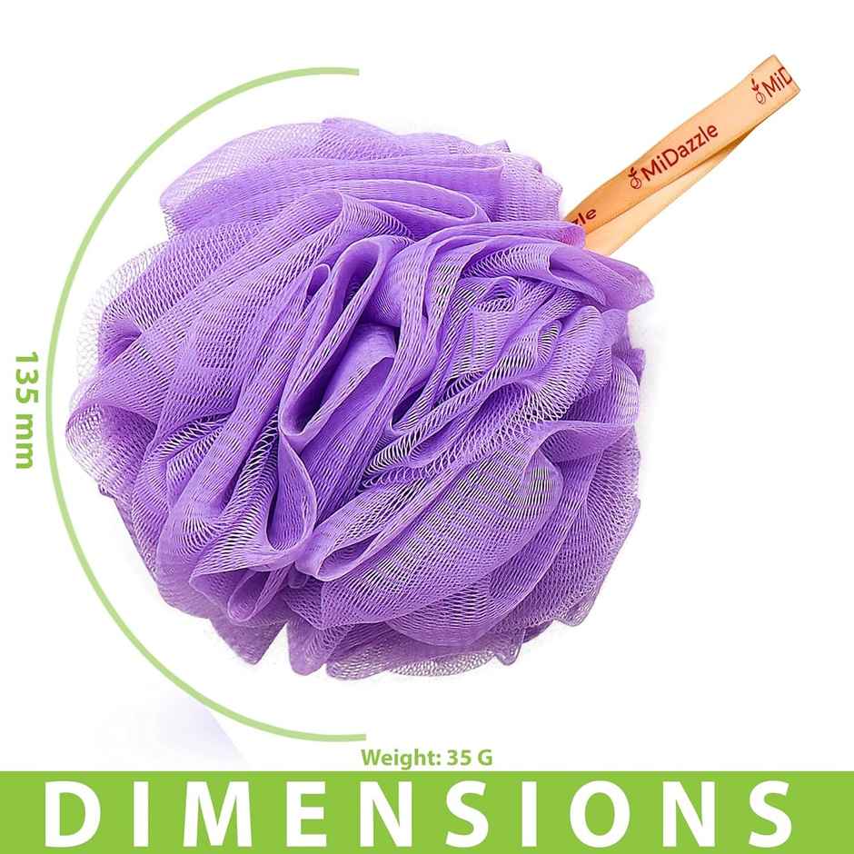 Midazzle Medium Bathing Loofah Sponge Exfoliator Scrubber | Assorted | MINL6007