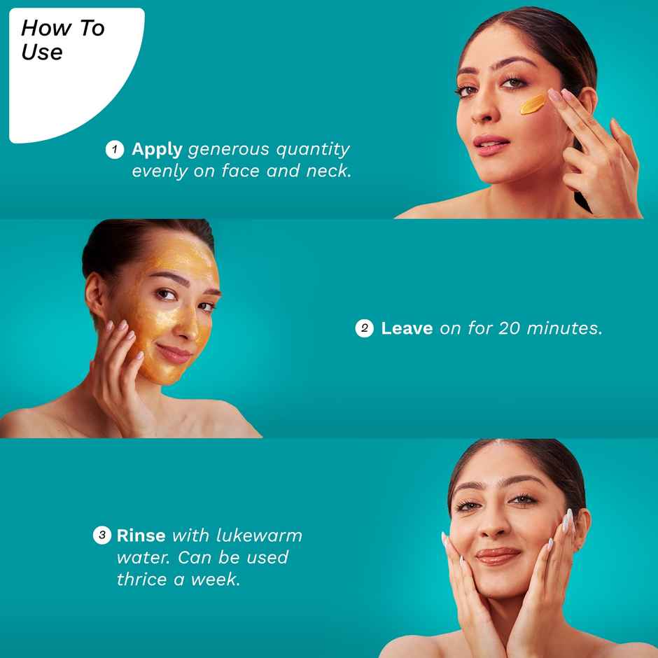 Pilgrim 24K Gold face mask for Glowing skin, Boosts Collagen and Restores Skin Radiance, For Men & Women