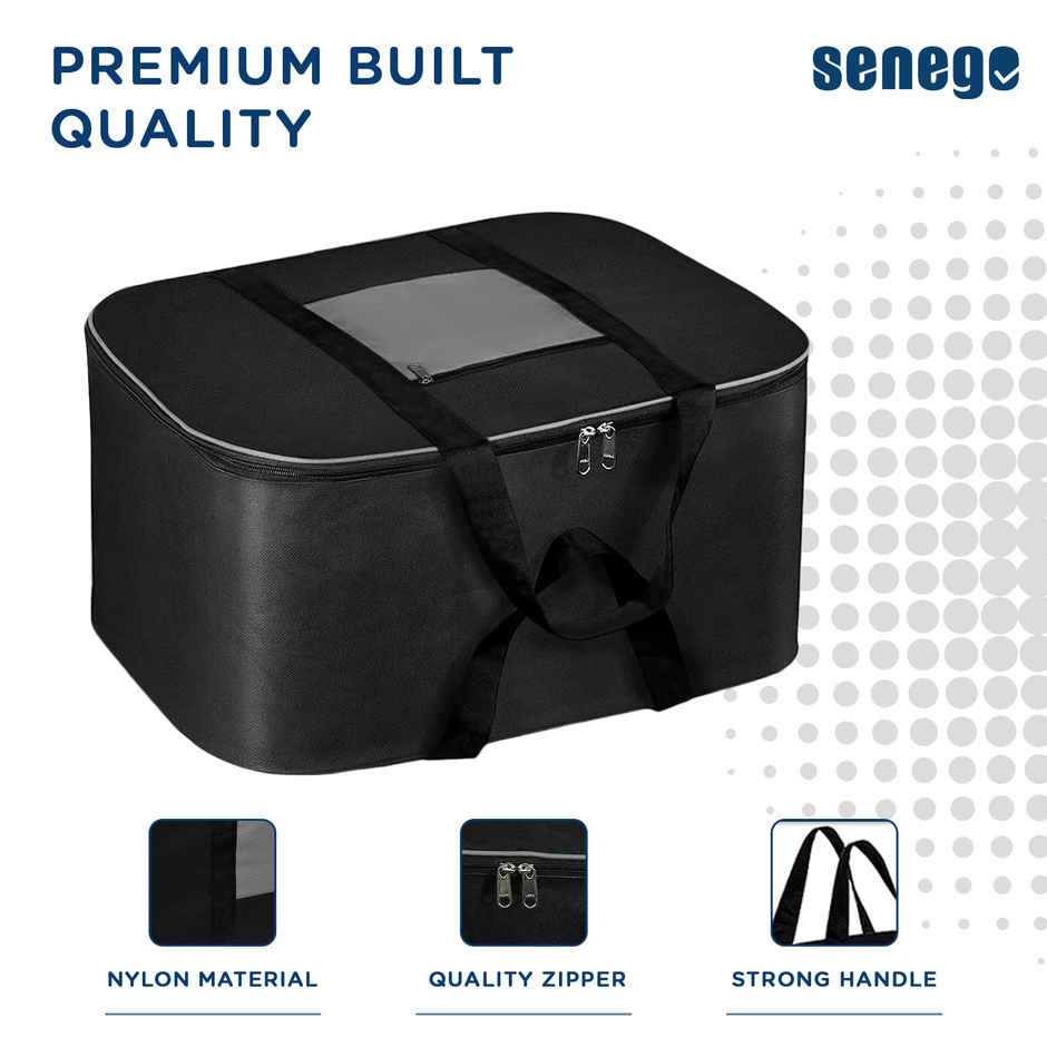 Senego Nylon Underbed Storage Bags for Clothes - Moisture & Dust-proof