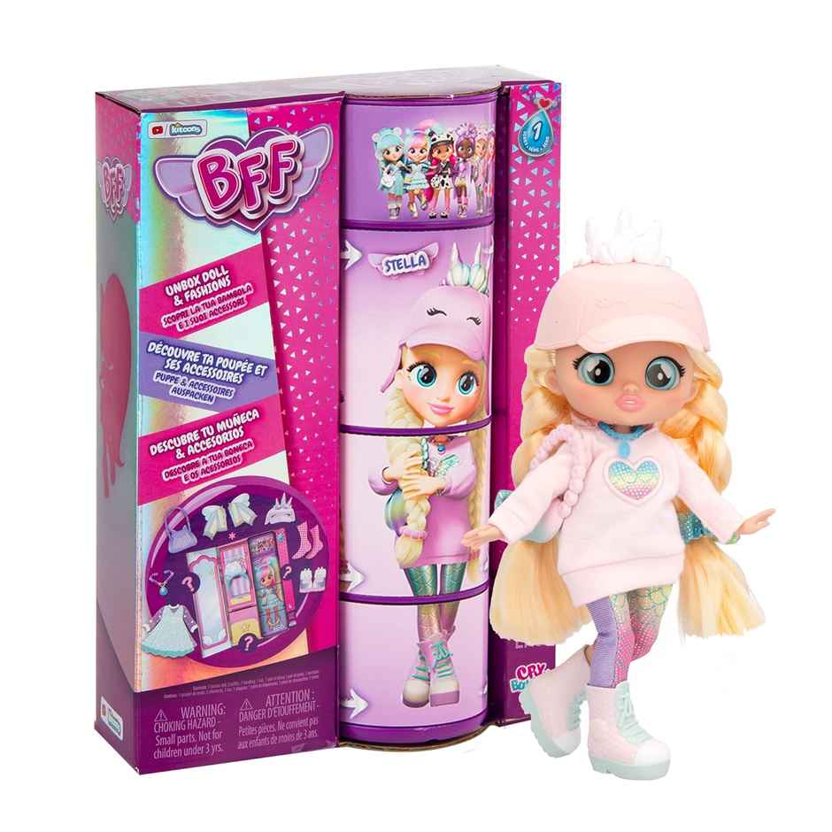 Hamleys Cry Babies Bff Stella Fashion Doll With 9+ Surprises Including Outfit And Accessories Toy