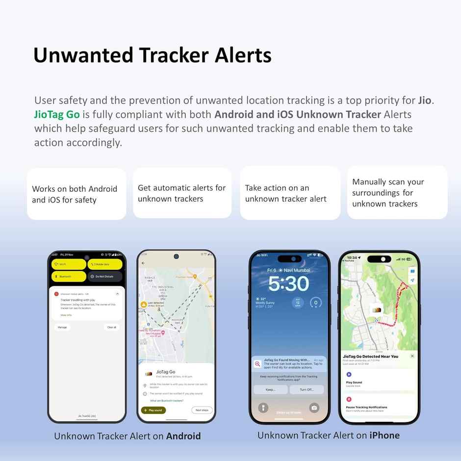 Jiotag Go | Android Iitem Finder | White - Google's Find My Device Network | for Android Only