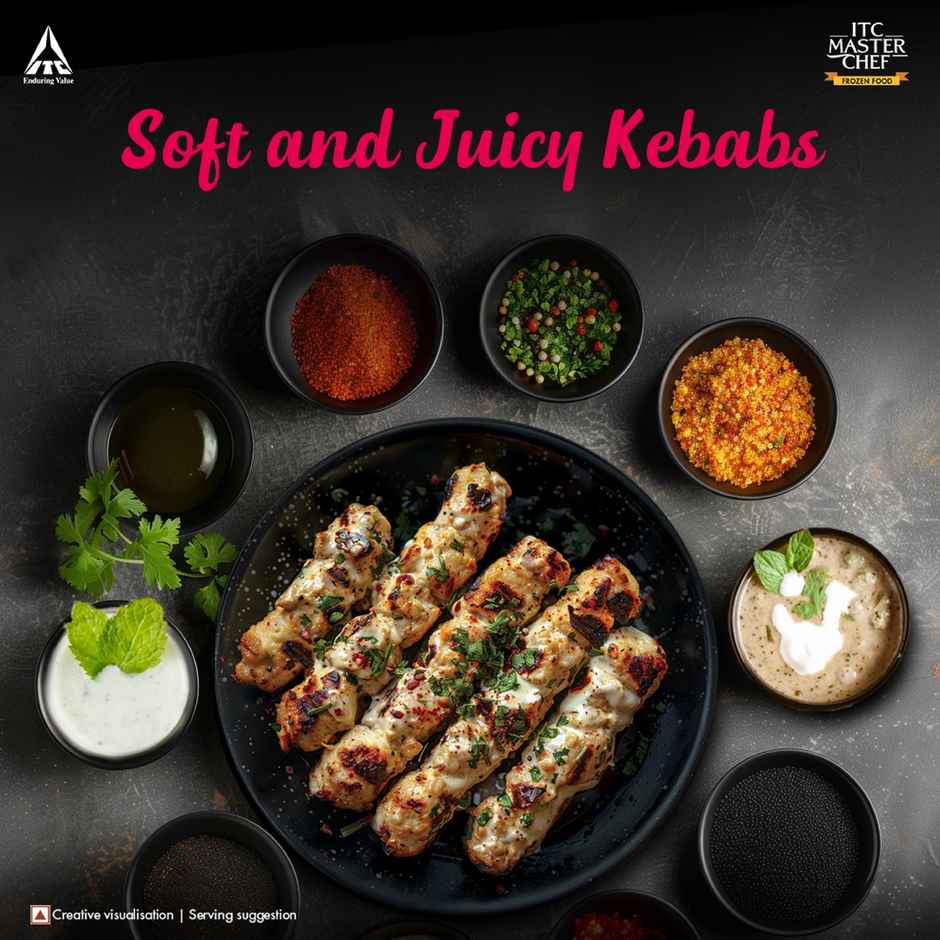 ITC Master Chef Chicken Malai Seekh Kebab | High in Protein | No Added preservatives