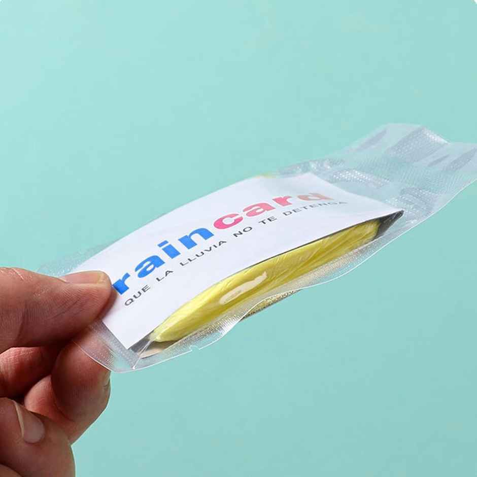 Urbanfix Unisex Disposable Waterproof Rain Card | Pocket Size| Reusable & Easy to Carry | Free Size