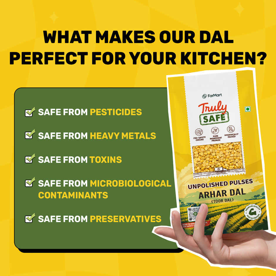 Truly Safe Toor/Arhar Dal | Unpolished Dal