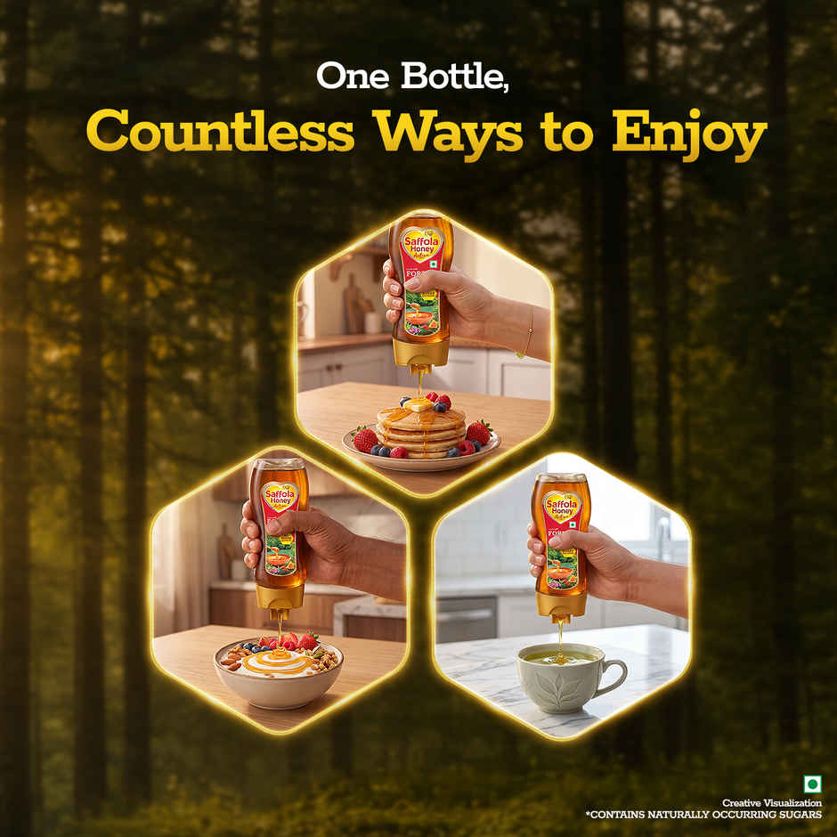 Saffola Honey Active, Made with Forest Honey, Pure Honey, No sugar adulteration