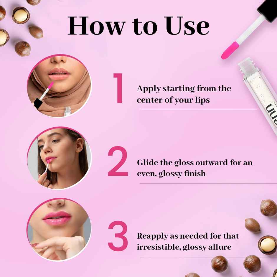 ENN Beauty pH Lip Gloss, Non Sticky Color Changing Lip Oil with Squalene