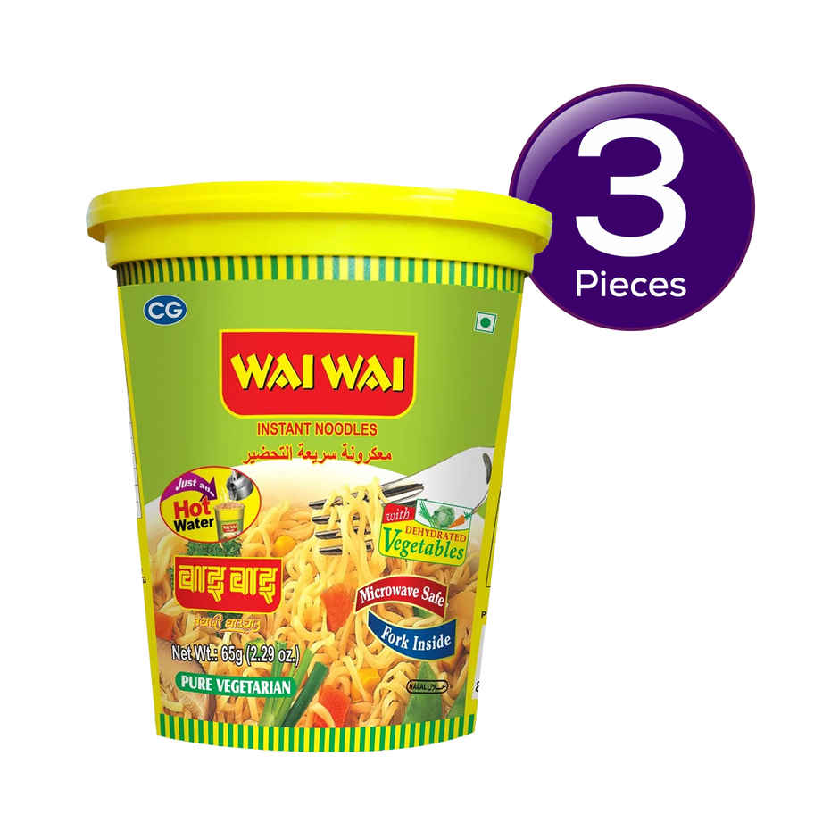 Wai Wai Xpress Ready To Eat Cup Noodles Veg Masala Combo
