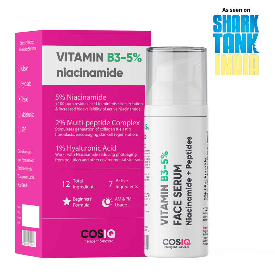 CosIQ 5% Niacinamide Face Serum Refines Pores, Fades Acne Marks & Deeply Hydrates for All Skin Types