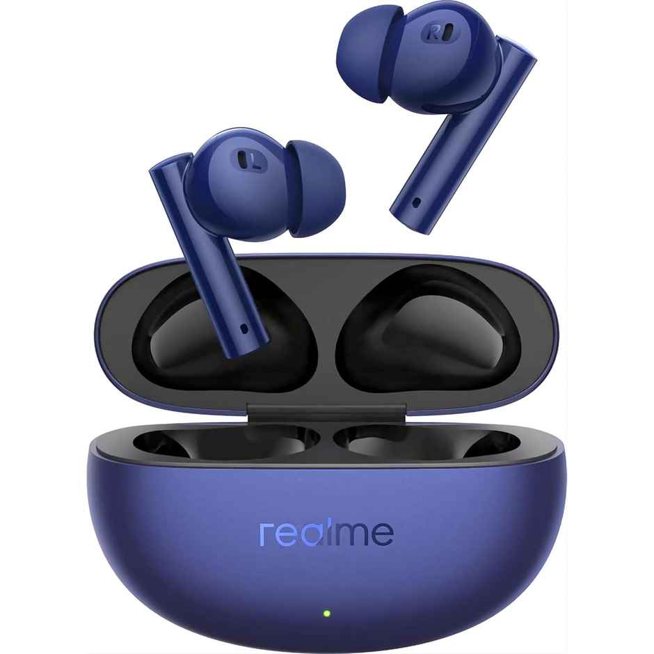Realme Buds Air 5 With 50dB ANC 12.4Mm Dynamic Bass Driver Upto 38Hr Playback - Deep Sea Blue