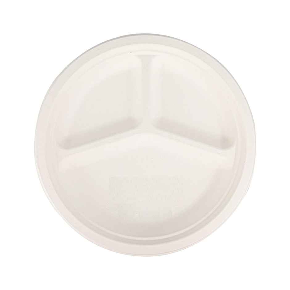 Disposable Bagasse Paper Plates | 4 Compartment | Tempware