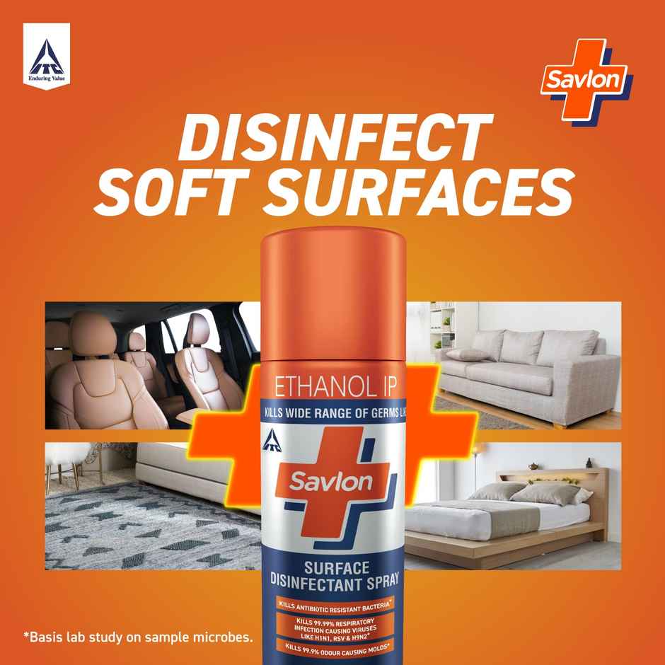 Savlon Surface Disinfectant Spray 170g | For Surfaces - Hard, Soft |Fresh Fragrance