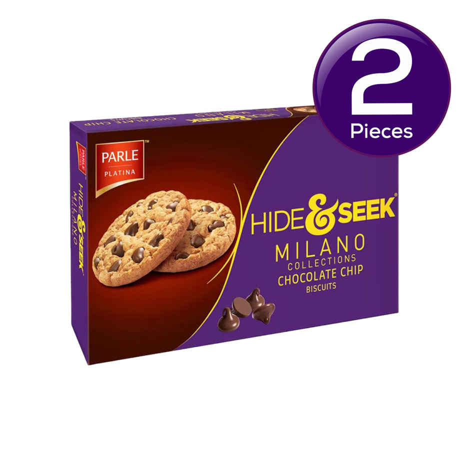 Parle Hide and Seek Milano Choco Chip Flavoured Biscuits | Artificial Flavour-free Combo