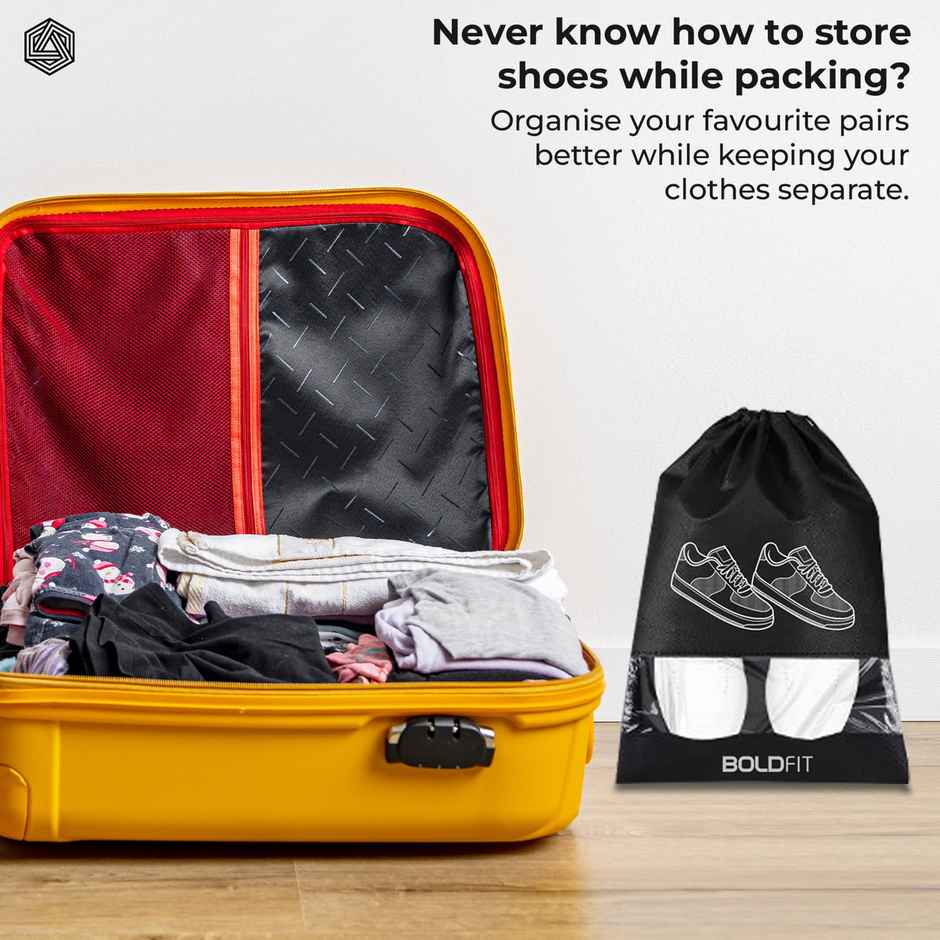 Boldfit Shoe Cover Black Pack of 12