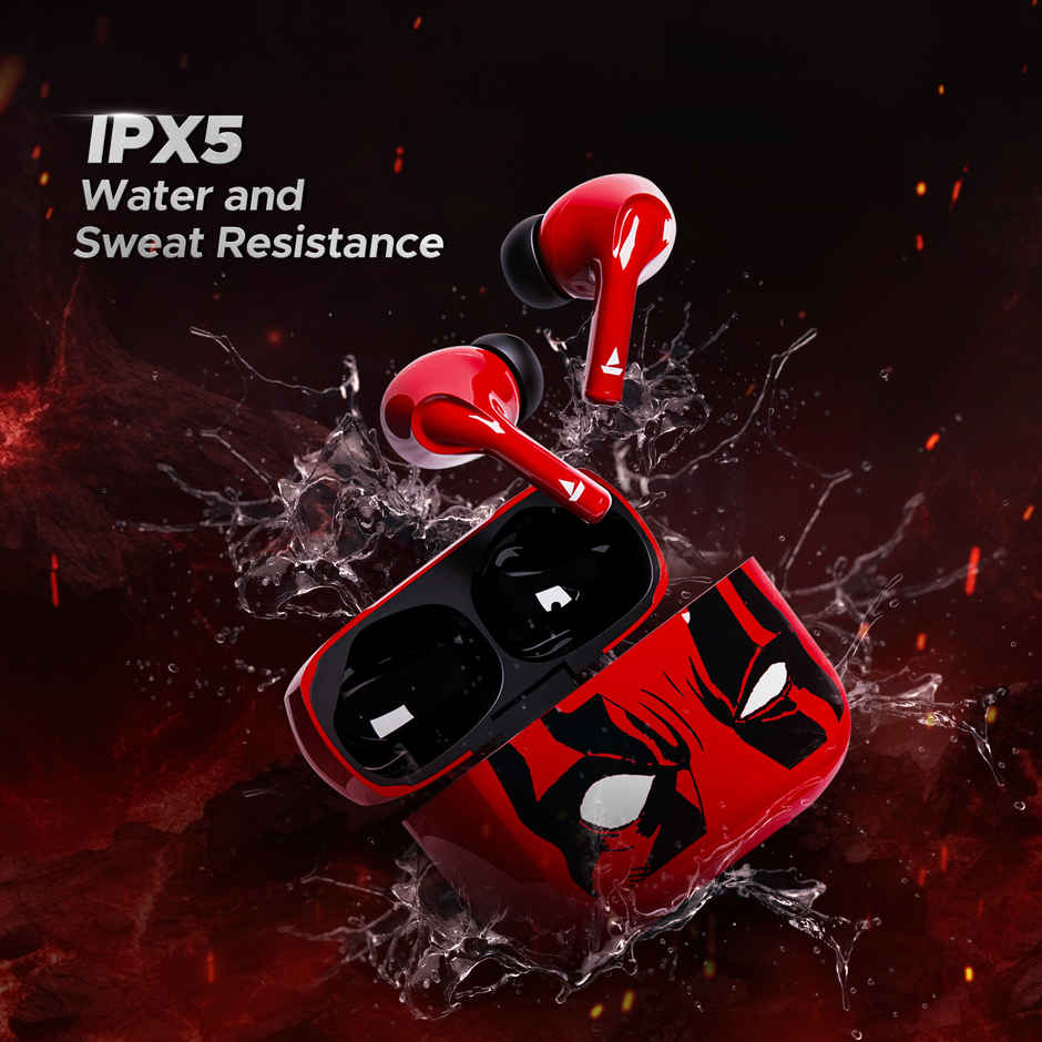 boAt Airdopes 161 TWS Earbuds w/ 40H Playtime, ASAP Charge , 13mm Drivers & ENx Tech (Assassin Red)