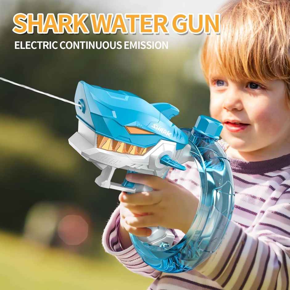 Storio Rechargeable Electric Shark Shape Water Gun for Kids and Adults | 300 ml