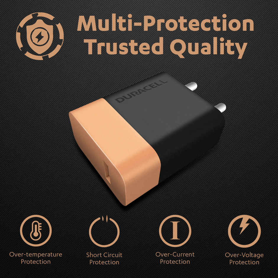 Duracell 20W Fast Wall Charger Adapter, 1 USB A, Fast Charging