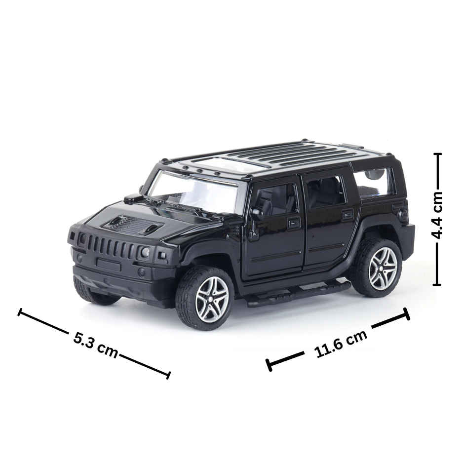 Race n Roll Premium Die-Cast Car | 3-Way Opening | Pull-Back Action | Humm Black